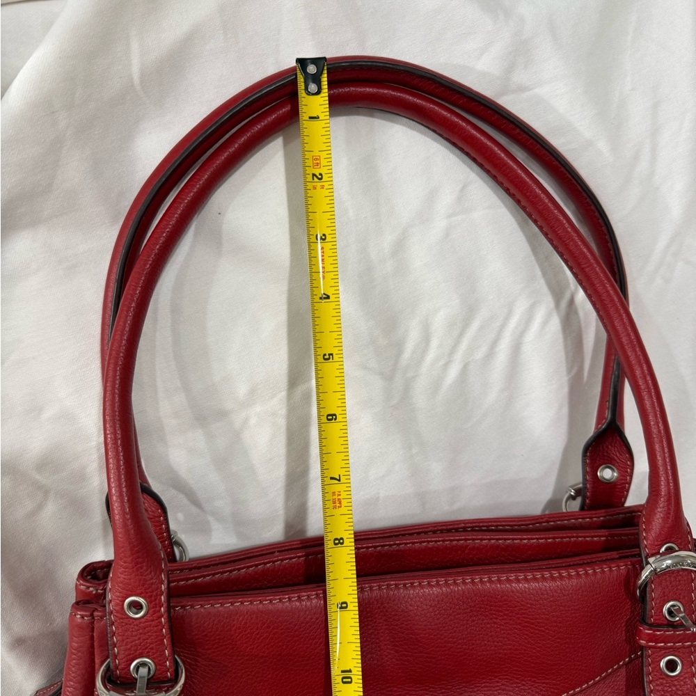 Tignanello Red Leather Tote Bag - Picture 7 of 7